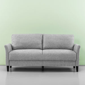 Zinus Jackie Classic Upholstered Sofa (Soft Grey Weave) (3 Seaters)-sofa-Zinus Singapore