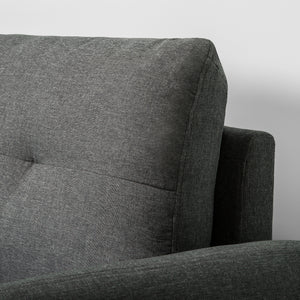 Zinus Ricardo Upholstered Love Seat (Dark Grey) (2 Seaters)-sofa-Zinus Singapore