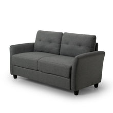 Load image into Gallery viewer, Zinus Ricardo Upholstered Love Seat (Dark Grey) (2 Seaters)-sofa-Zinus Singapore
