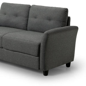 Zinus Ricardo Upholstered Love Seat (Dark Grey) (2 Seaters)-sofa-Zinus Singapore