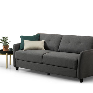 Zinus Ricardo Upholstered Sofa (Dark Grey) (3 Seaters)-sofa-Zinus Singapore