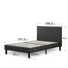 Load image into Gallery viewer, Zinus Shalini Upholstered Platform Bed Frame-Bedframes-Zinus Singapore
