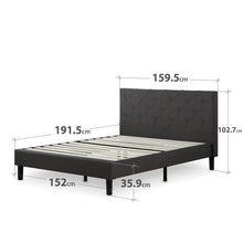 Load image into Gallery viewer, Zinus Shalini Upholstered Platform Bed Frame-Bedframes-Zinus Singapore
