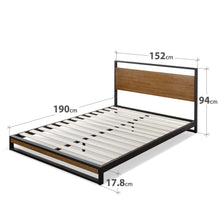Load image into Gallery viewer, Zinus Suzanne Metal and Wood Platform Bedframe (7”)-Bedframes-Zinus Singapore
