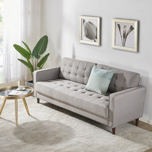 Zinus Benton Mid-Century Fabric Upholstered Sofa Grey