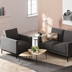 Zinus Logan 2 Seater Dark Grey