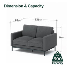 Load image into Gallery viewer, Zinus Logan 2 Seater Dark Grey

