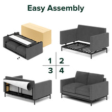 Load image into Gallery viewer, Zinus Logan 2 Seater Dark Grey
