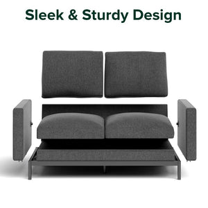 Zinus Logan 2 Seater Dark Grey