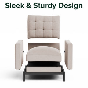 Zinus Thompson Arm Chair Beige