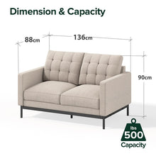 Load image into Gallery viewer, Zinus Thompson 2 Seater Sofa Beige
