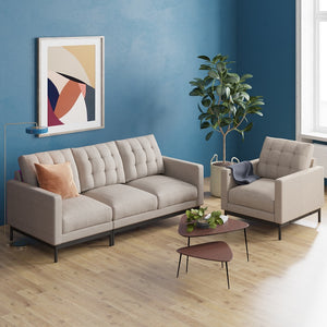 Zinus Thomson 3 Seater Sofa Beige