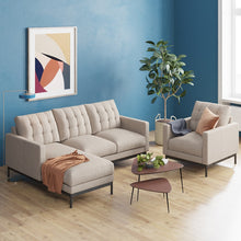 Load image into Gallery viewer, Zinus Thompson 2 Seater with Chaise Sofa (L-Shaped) Beige

